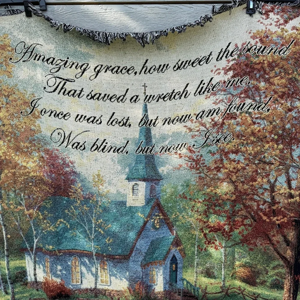 Thomas Kinkade Tapestry Throw Blanket 
